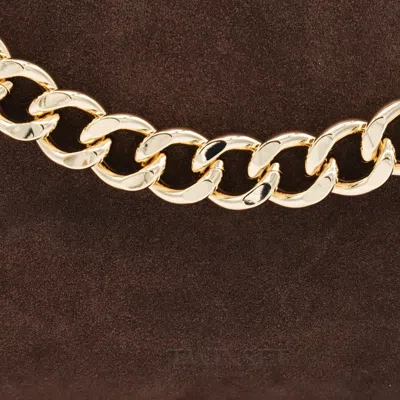 Twinset Chain Strap Shoulder Bag With Structured Shape In Brown