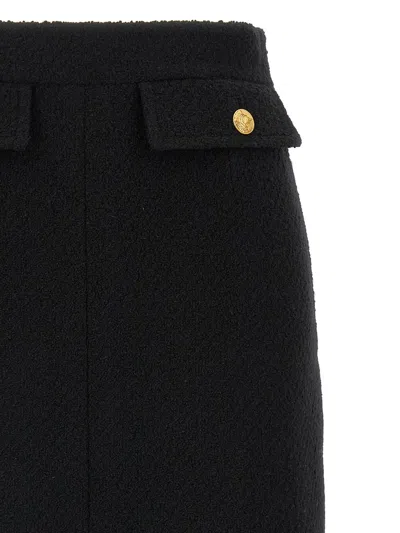 Chloé Bouclé Wool Skirt In Black