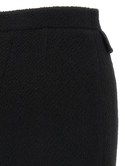 Chloé Bouclé Wool Skirt In Black