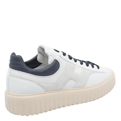 Hogan Lace-up White Sneakers With Logo Patch In White