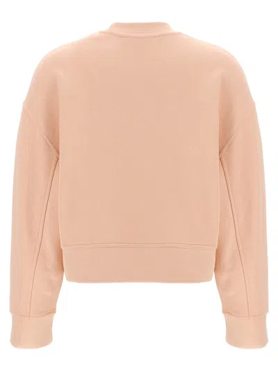 Moncler Crew Neck Embroidered Sweatshirt In Neutral