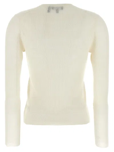 Theory Viscose Linen Sweater In Neutral