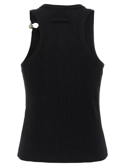 Jean Paul Gaultier Black Piercing Tank Top In Black