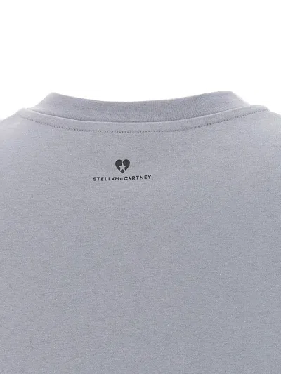 Stella Mccartney Lovestruck Logo T-shirt Light Blue In Gray
