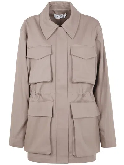 Rohe Field Jacket With Waist Adjuster Clothing In Neutral