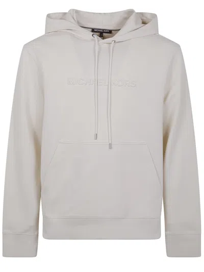 Michael Kors Logo-embossed Hoodie In Neutral