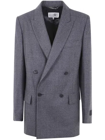 Mm6 Maison Margiela Virgin Wool Blazer In Gray