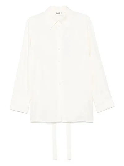 Rohe Deconstructed Silk Shirt Clothing In White