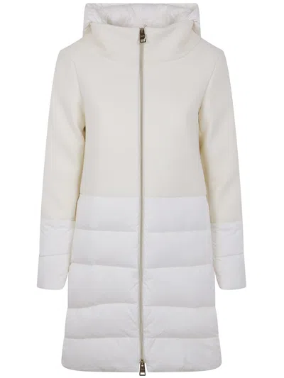 Herno Hooded Padded Jacket In White
