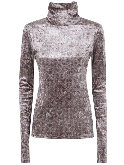 Pierre-louis Mascia "ranat" Turtleneck Top Clothing In Gold