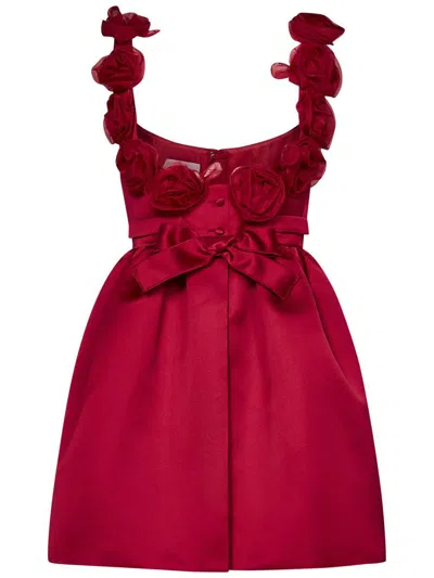 Giambattista Valli Satin Mini Dress With Structured Balloon Skirt