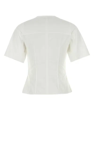 Alexander Mcqueen Poplin Shirt With Short Sleeves And Seam Detailing