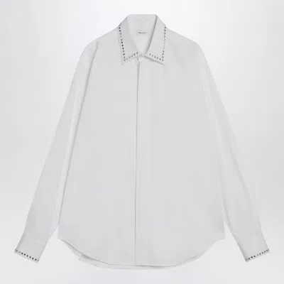 Alexander Mcqueen Alexander Mc Queen White Cotton Shirt With Studs In White