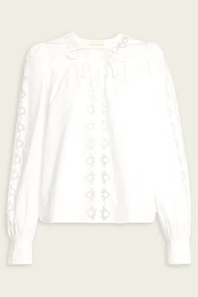 Ulla Johnson Lady Long-sleeve Blouse In Pristine