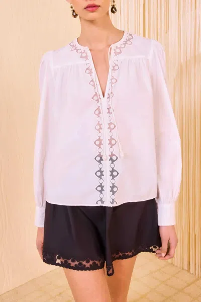Ulla Johnson Lady Long-sleeve Blouse In Pristine