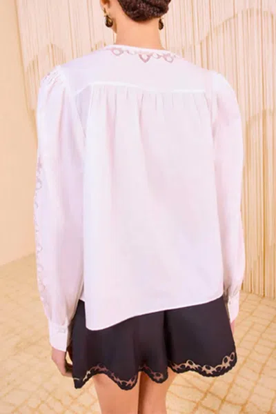 Ulla Johnson Lady Long-sleeve Blouse In Pristine