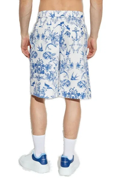 Alexander Mcqueen Sailor Tattoo Shorts In Multi