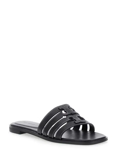 Tory Burch Ines Suede Cage Slide Sandals In Brown