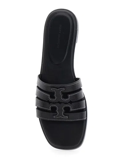 Tory Burch Ines Suede Cage Slide Sandals In Brown