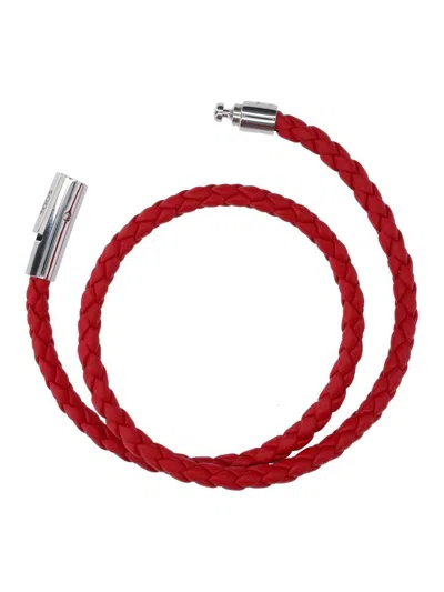 Tod's Woven Strap Bracelet In Red