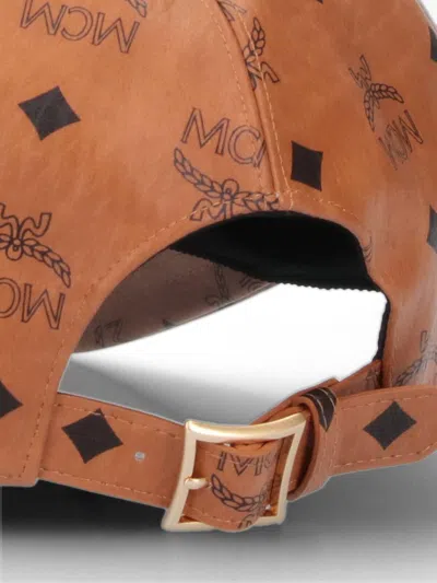 Mcm Visetos-print Adjustable Cap In Brown