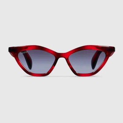 Gucci Cat Eye Sunglasses In Red