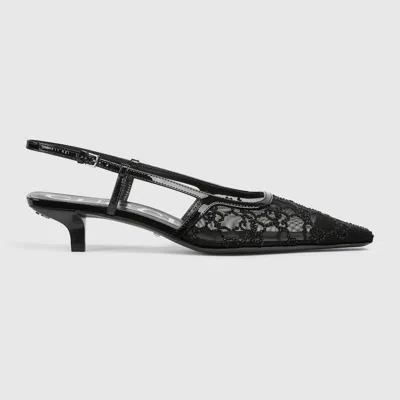 Gucci Women Pumps Slingback With Crystals