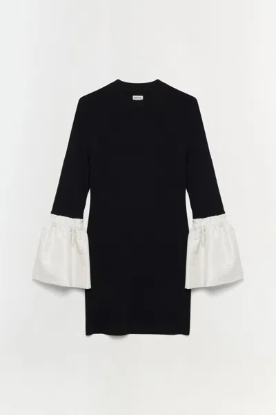 Simkhai Agathea Knit Combo Mini Dress In Black In Black