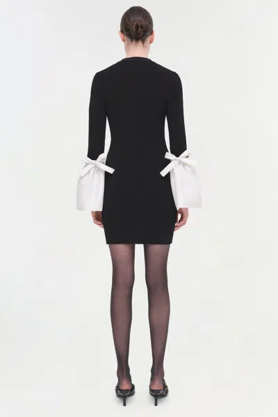 Simkhai Agathea Knit Combo Mini Dress In Black In Black
