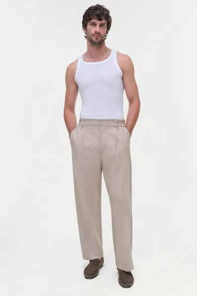 Simkhai Men's Duncan Pants In Natural Linen