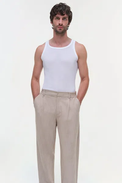 Simkhai Men's Duncan Pants In Natural Linen