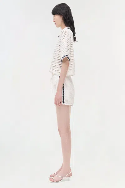 Simkhai Women's Knitted Hadley Shorts In Ivory In White