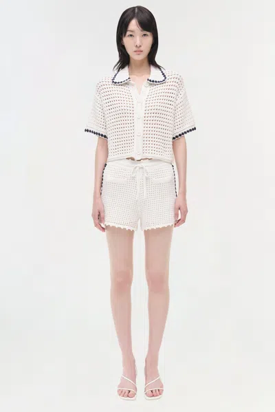 Simkhai Women's Knitted Hadley Shorts In Ivory In White