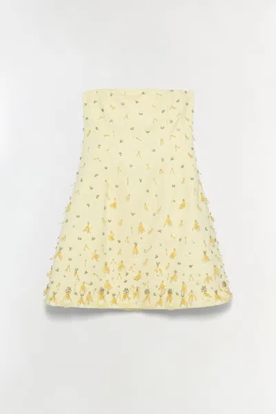 Simkhai Yasmin Bustier Mini Dress In Yellow