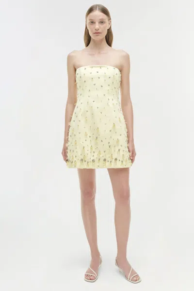 Simkhai Yasmin Bustier Mini Dress In Yellow