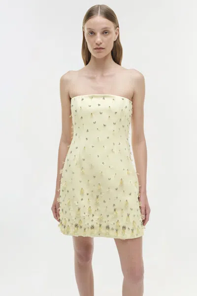 Simkhai Yasmin Bustier Mini Dress In Yellow