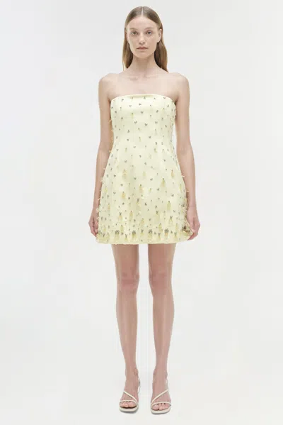 Simkhai Yasmin Bustier Mini Dress In Yellow
