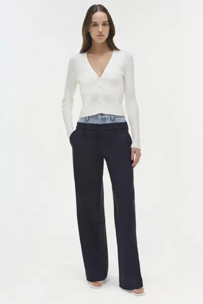 Simkhai Ophelia Double Waistband Combo Pants In Blue
