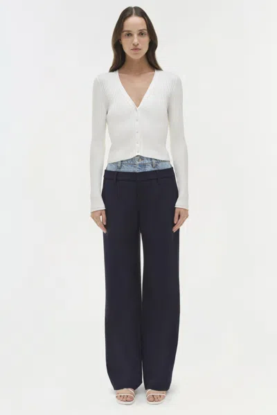 Simkhai Ophelia Double Waistband Combo Pants In Blue