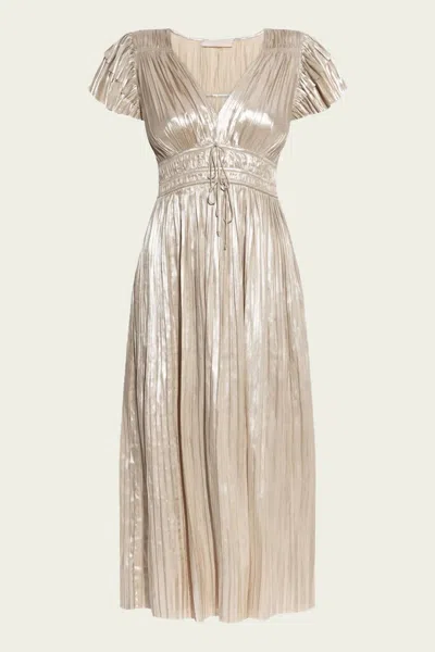 Ulla Johnson Patrice Flutter Sleeve Midi Dress In Opal