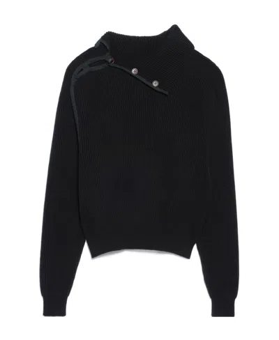 Jacquemus La Maille Vega Wool-blend Sweater In Black