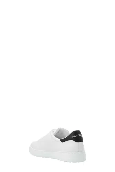 Ferragamo Man Sneakers White Size 8 Calfskin In White