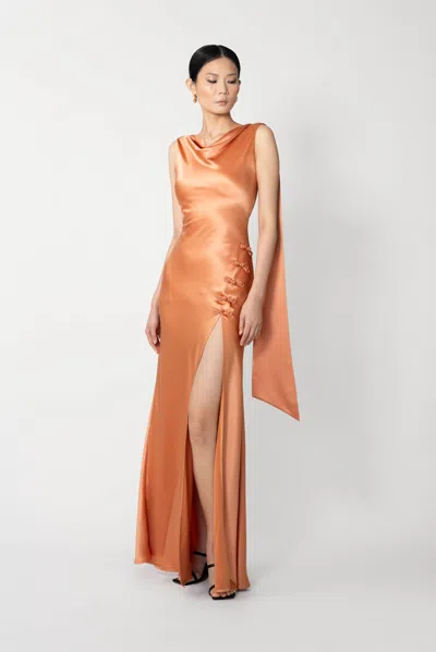 Sau Lee Priscilla Satin Gown