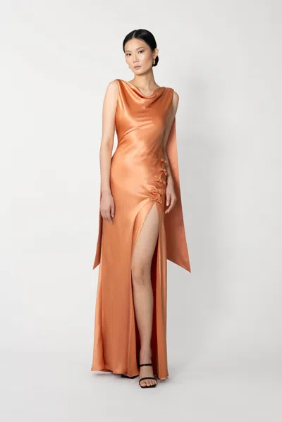 Sau Lee Priscilla Satin Gown