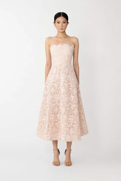Sau Lee Rosalia Lace Midi Dress