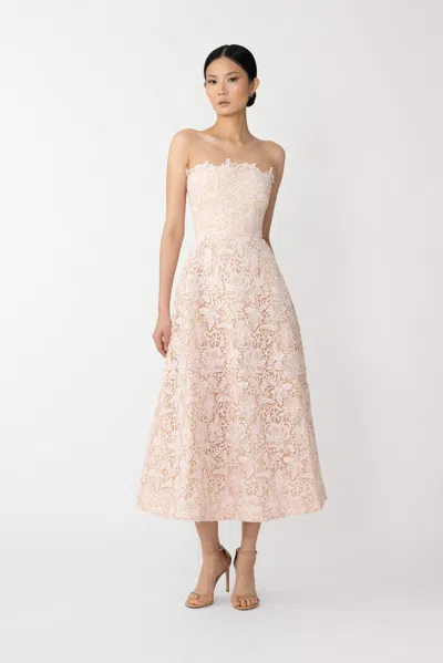 Sau Lee Rosalia Lace Midi Dress