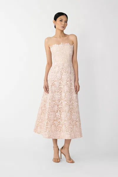 Sau Lee Rosalia Lace Midi Dress