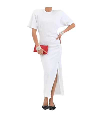 Pinko Short Sleeve Dress In White
