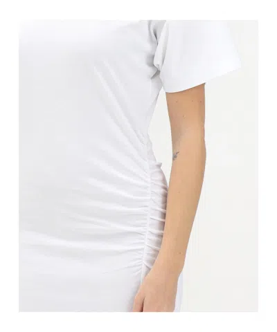 Pinko Short Sleeve Dress In White