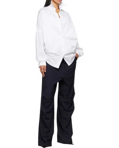 Darkpark Daisy Heavy Wool-twill Drawstring Pants In Black